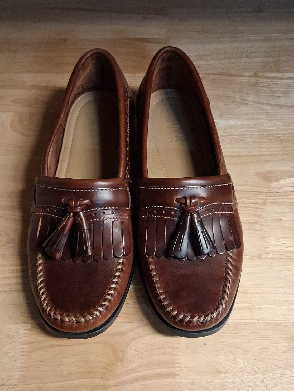 G.H.Bass Weejuns Brown Leather Loafers Dress Shoes 8D